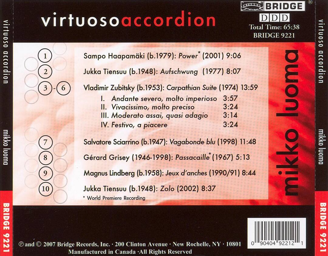 Back. Virtuoso Accordion [CD].