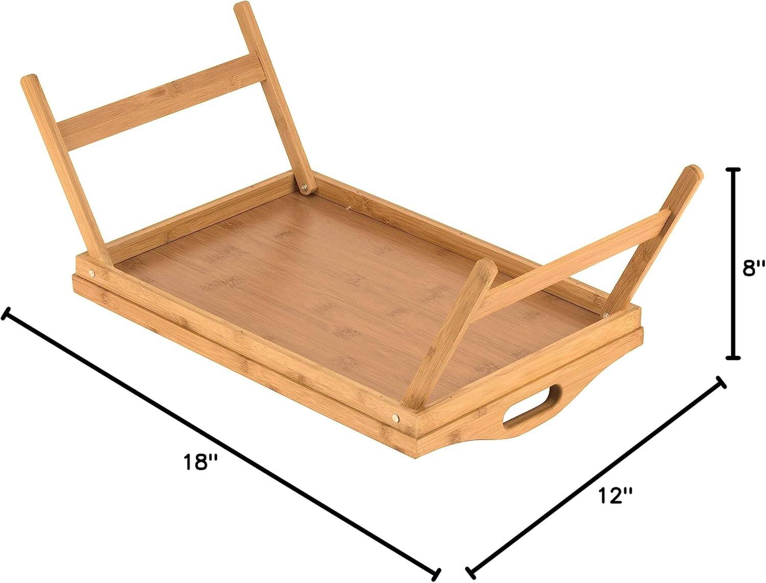 The dimensions of the wooden tray are:

- Length: 18 inches
- Width: 12 inches
- Height: 8 inches