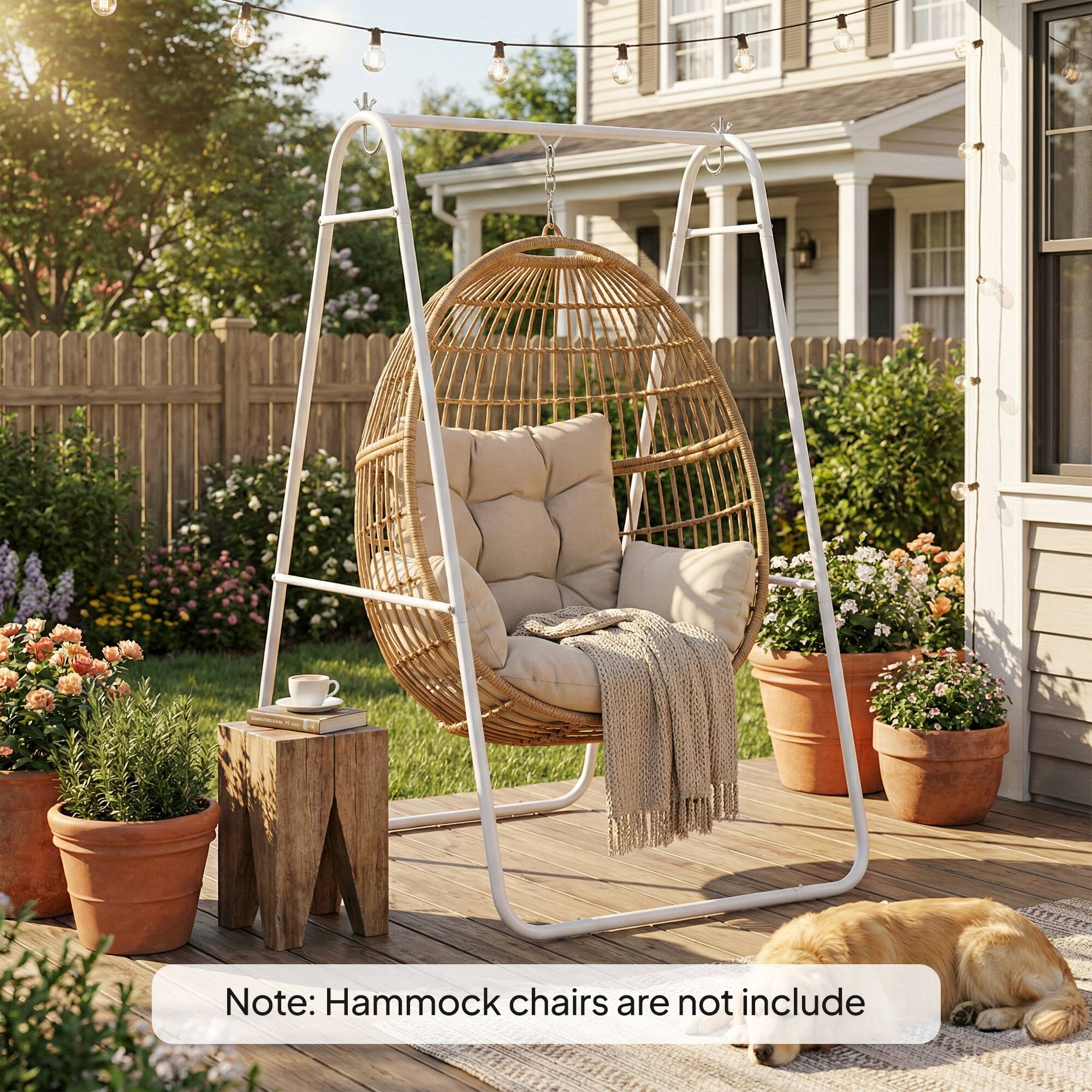 Note: Hammock chairs are not included.