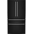 Café - 36 in. Wide 23.2 Cu. Ft. 4-Door French Door Counter-Depth Smart Refrigerator with Dual Dispense AutoFill Pitcher - Matte Black