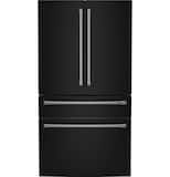 Café - 36 in. Wide 23.2 Cu. Ft. 4-Door French Door Counter-Depth Smart Refrigerator with Dual Dispense AutoFill Pitcher - Matte Black