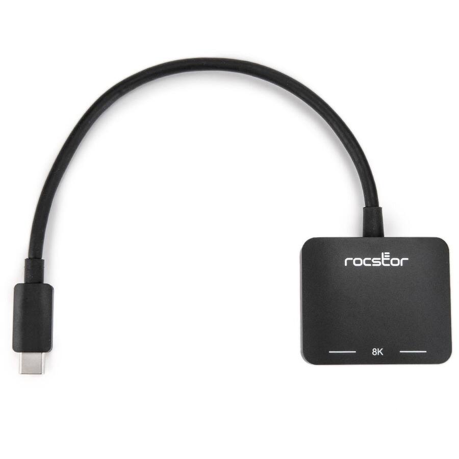 Alt View 2. Rocstor - Rocstor Premium USB C to HDMI 2.0 or DisplayPort 1.4a Monitor Adapter - MST Mode - Rocstor Premium USB-C&trade - Black.
