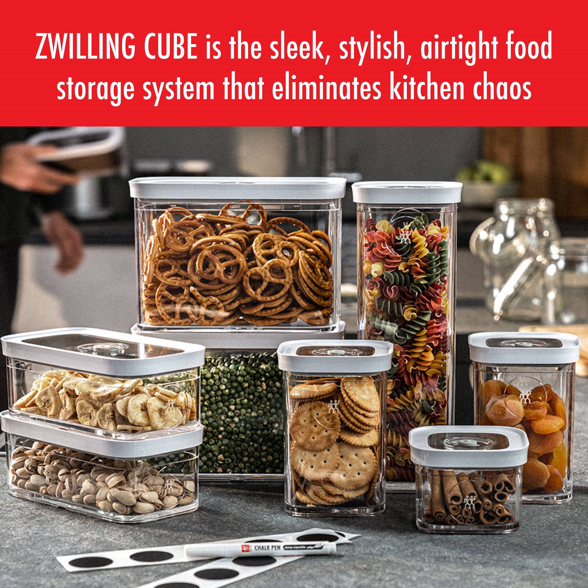 ZWILLING CUBE is the sleek, stylish, airtight food storage system that eliminates kitchen chaos