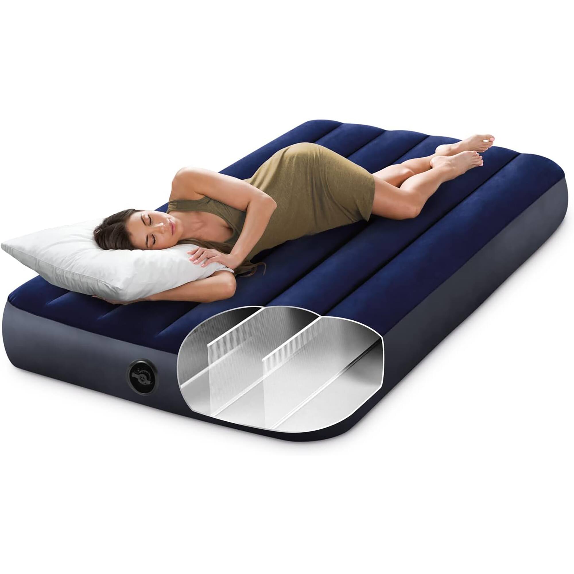 Alt View 1. Bestway - Dura-Beam: Classic Downy 10" Airbed - Twin - Multicolored.