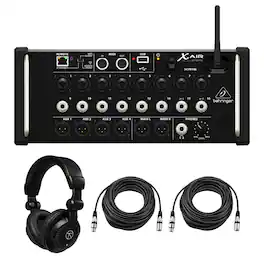 Behringer - X Air XR16 Digital Mixer, Bundle with Headphones and 2x XLR Cable