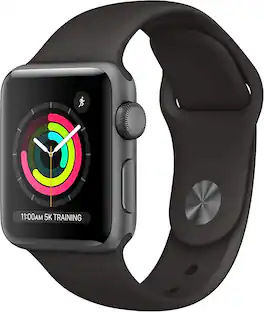 Refurbished Excellent - Apple Watch Series 3 Aluminum 42mm A1859 (GPS Only, No Cellular) - Space Gray - (2017)