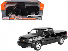 2006 Chevrolet Silverado SS Pickup Truck "Timeless Legends" Series 1/25 Diecast Model Car by Motormax - Black