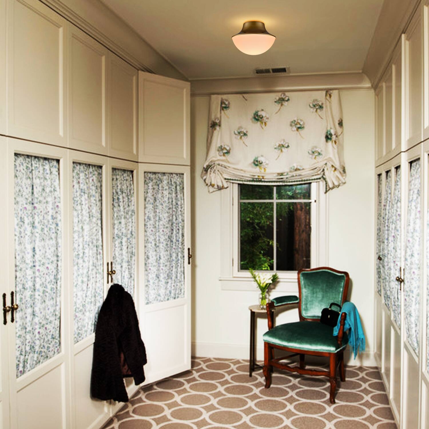 Alt View 2. MOOSE - Modern Gold Semi Flush Mount Ceiling Light Fixture - Brass.