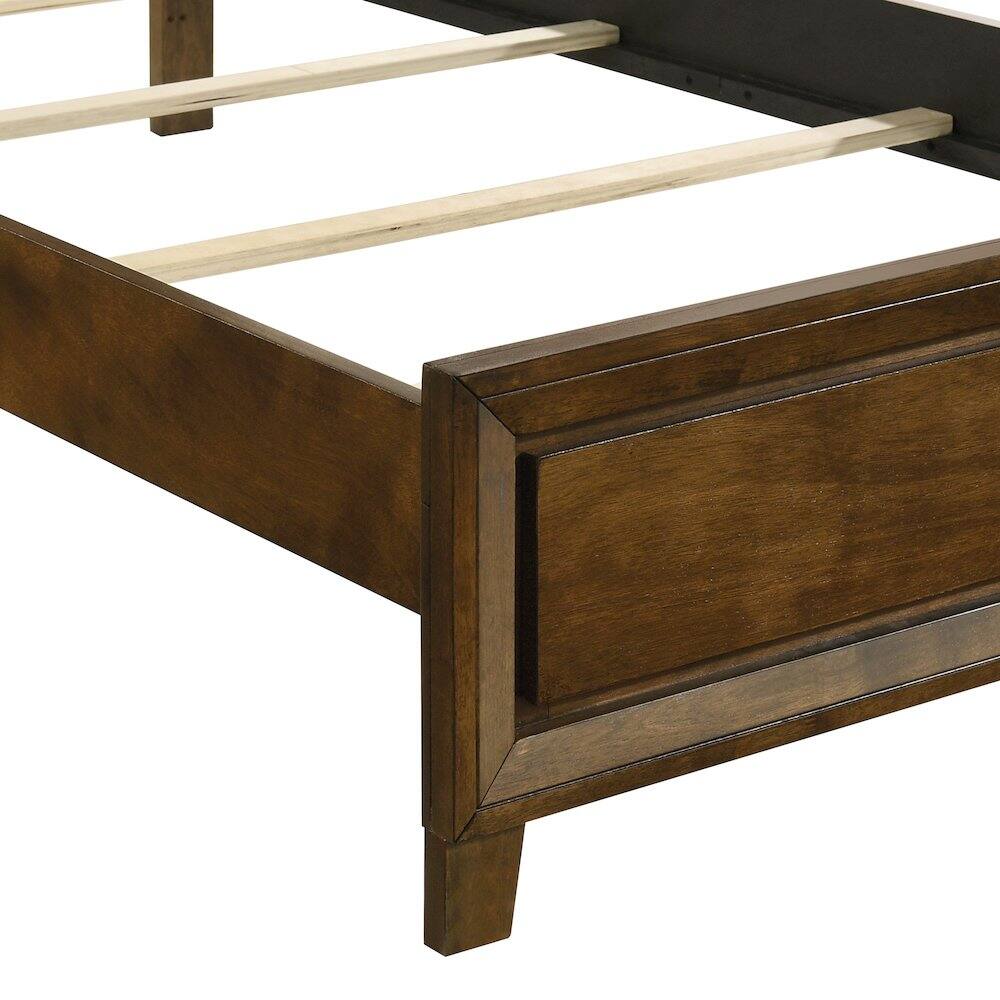 Alt View 3. New Classic Furniture - Ballard Wood Twin Panel Bed in Walnut Brown - Walnut.