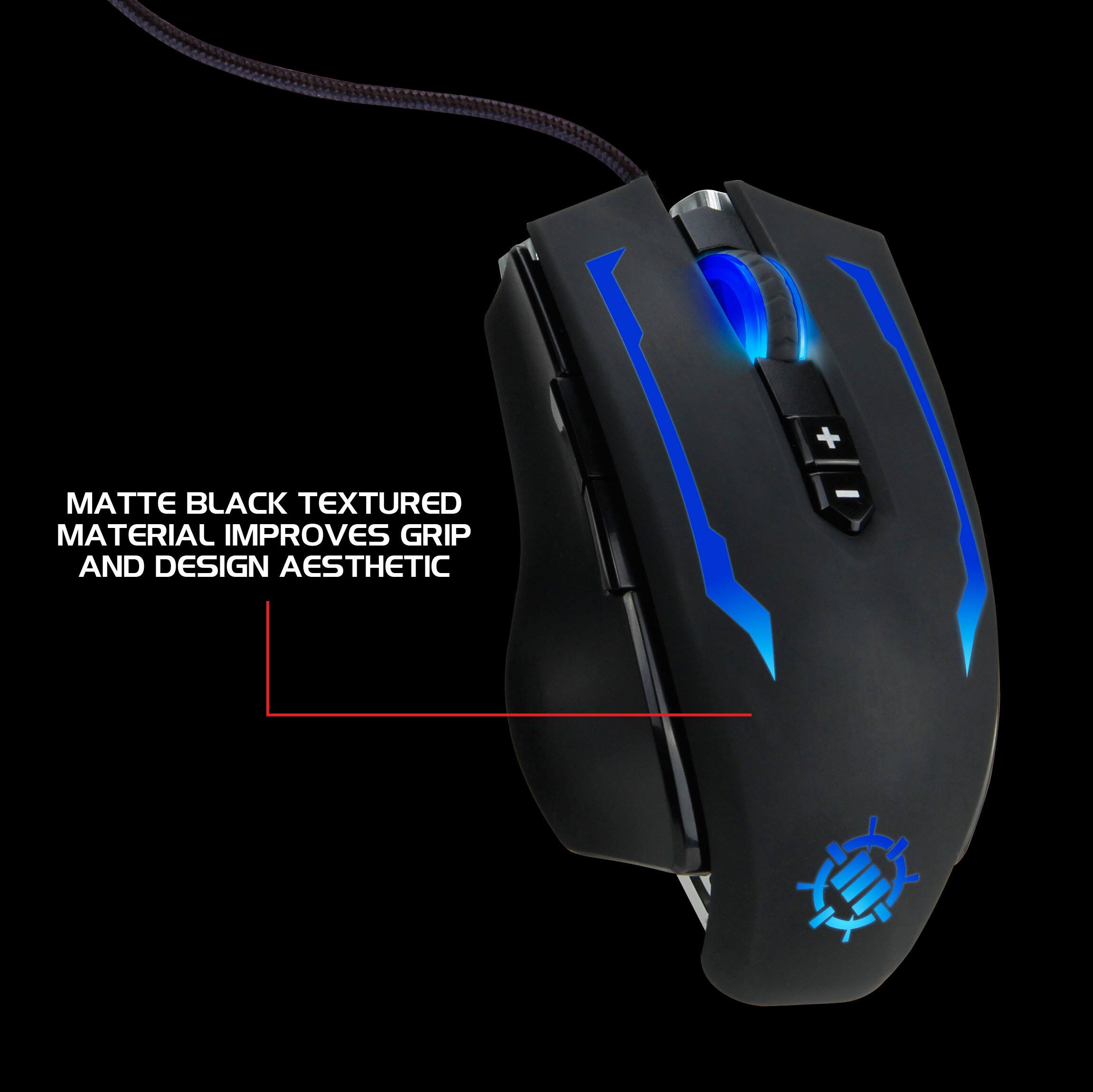 MATTE BLACK TEXTURED MATERIAL IMPROVES GRIP AND DESIGN AESTHETIC