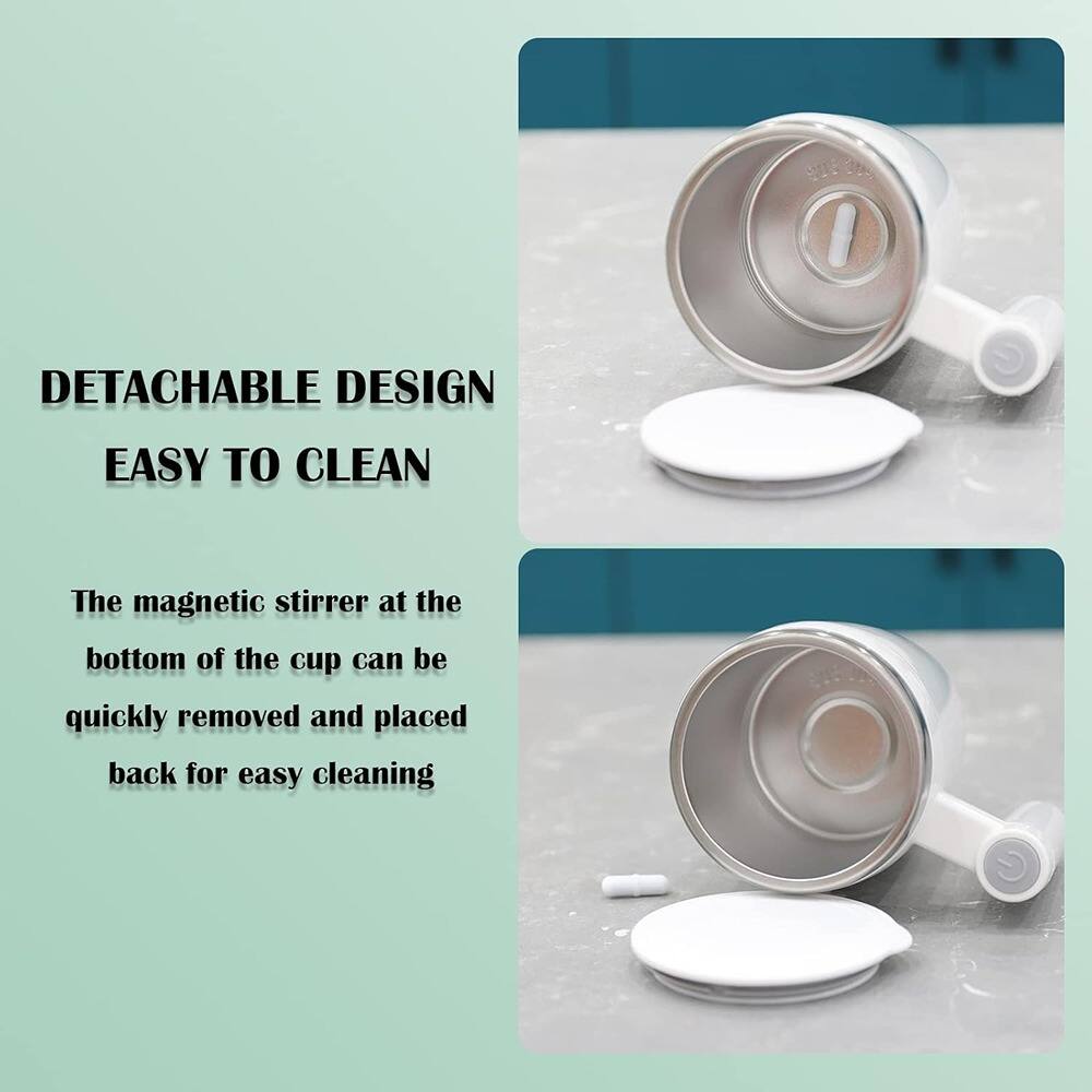 DETACHABLE DESIGN  
EASY TO CLEAN  

The magnetic stirrer at the bottom of the cup can be quickly removed and placed back for easy cleaning