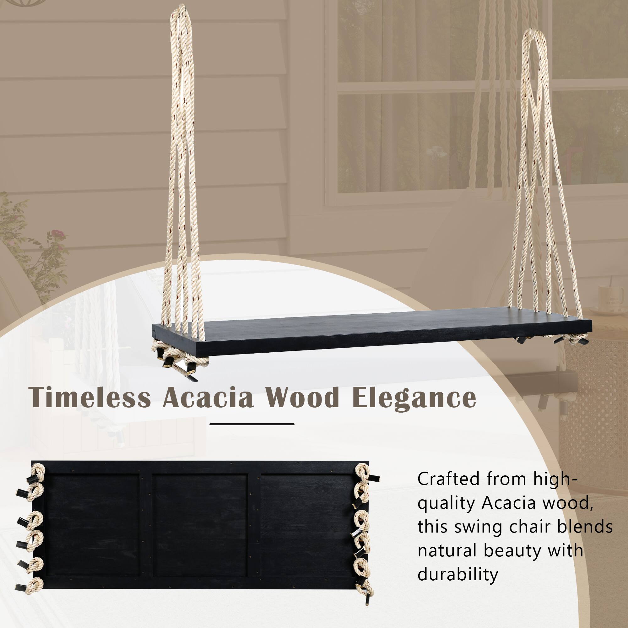 Timeless Acacia Wood Elegance

Crafted from high-quality Acacia wood, this swing chair blends natural beauty with durability