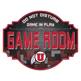 Fan Creations - Utah Utes 12'' Game Room Tavern Sign - Multicolor