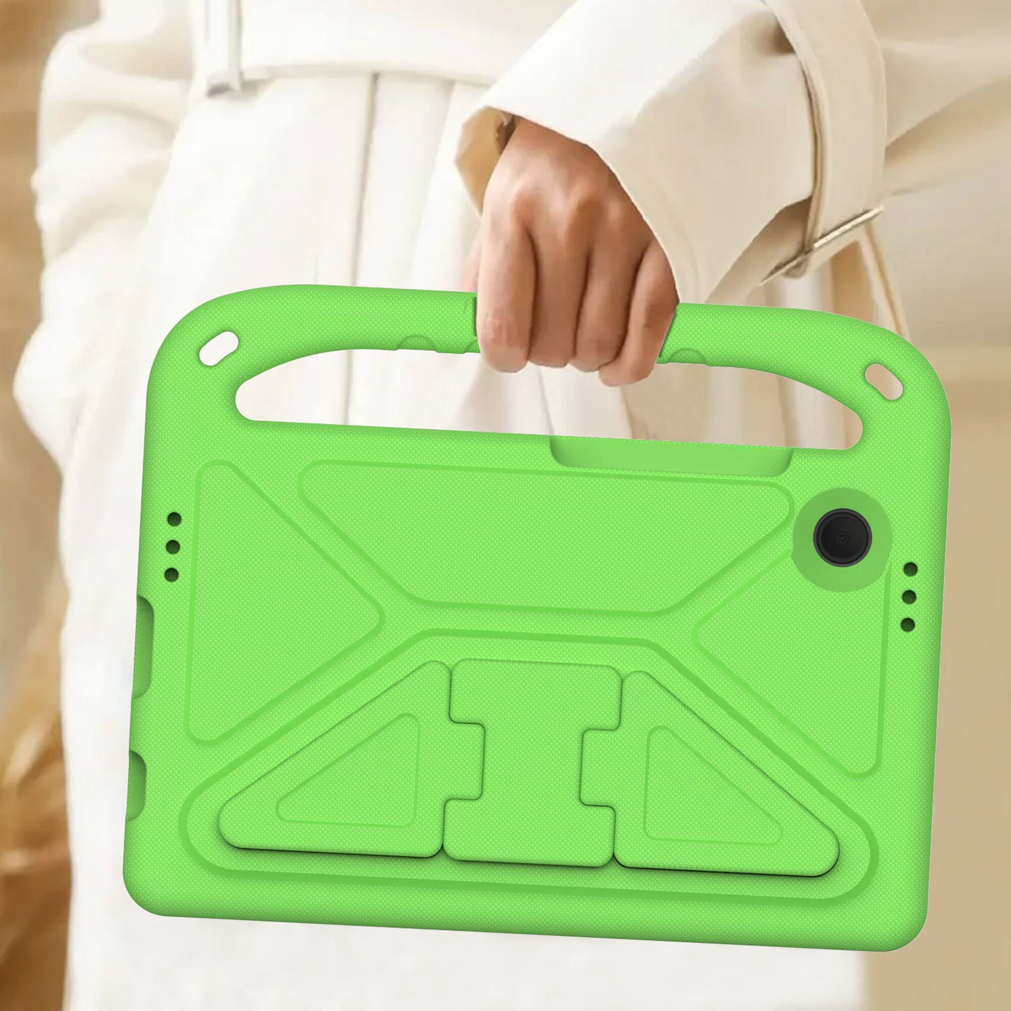 Alt View 2. Dteck - For Samsung Galaxy Tab A11 2025/A9 2023 8.7-inch Rugged Case Kids Friendly EVA Handle Grip Kickstand Shockproof Cover - Green.