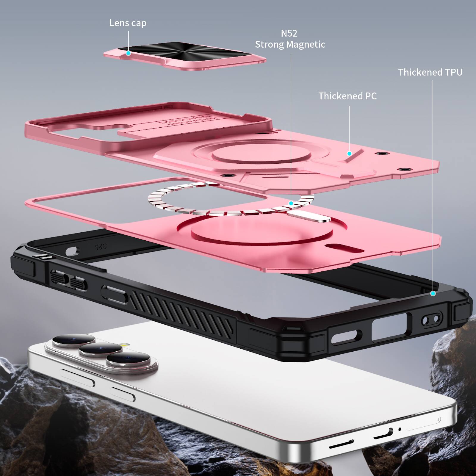 Lens cap N52 Strong Magnetic Thickened TPU Thickened PC