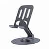 Front. Entronix - Entronix Adjustable Desktop Phone Stand - Metal Table Phone Holder - black.