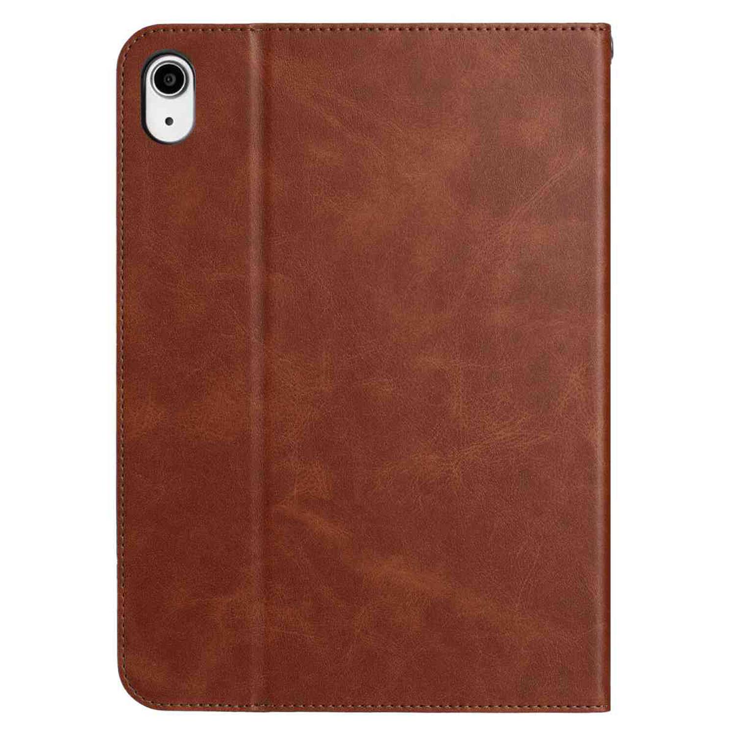 Angle. Dteck - Retro PU Leather Folio Case for Apple iPad mini (A17 Pro) 2024/iPad mini 6th Generation 8.3" 2021,Shockproof Flip Cover - Brown.