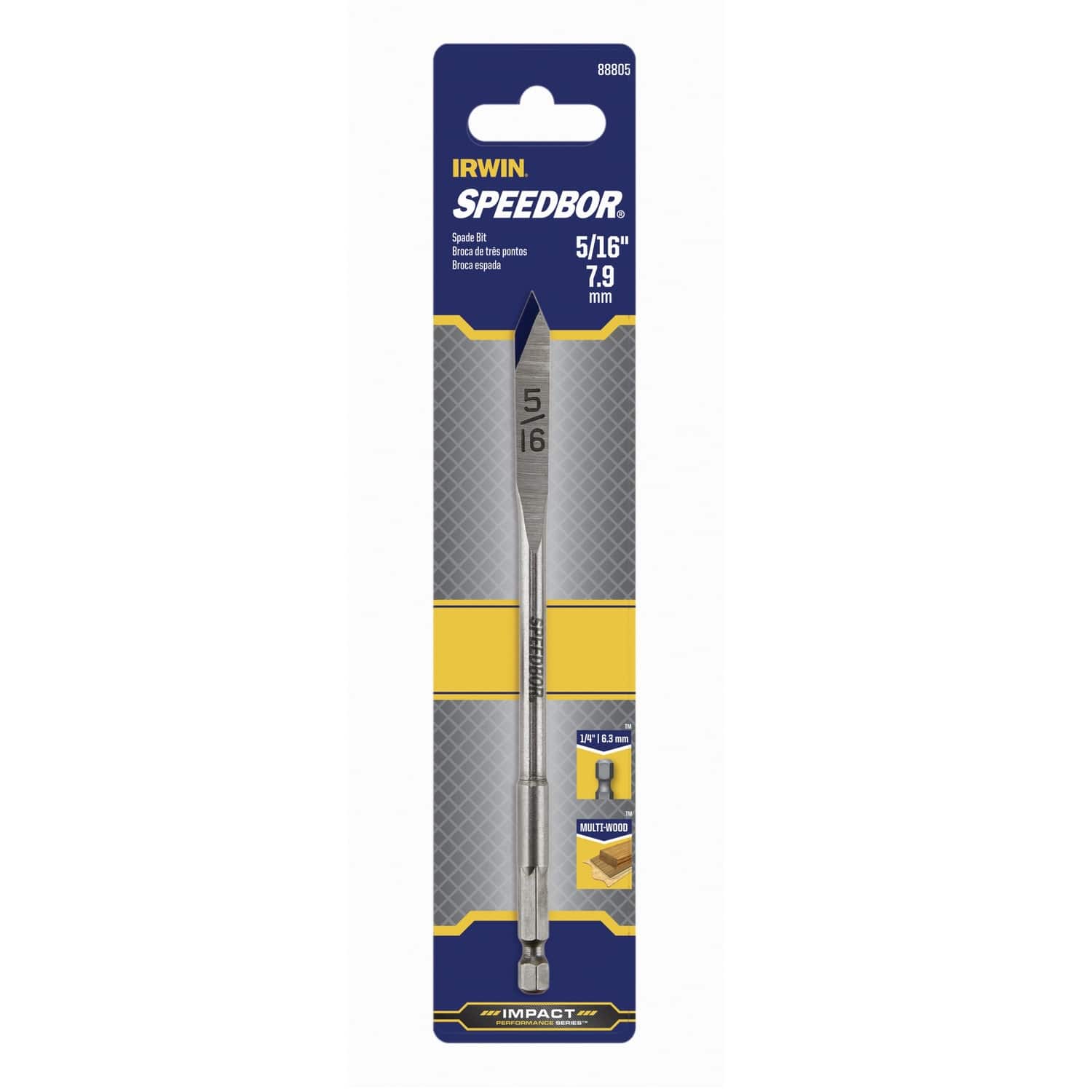 Irwin - Speedbor 5/16 in. X 6 in. L Carbon Steel Wood Boring Bit Hex Shank 1 pc price history on PriceWatchPro