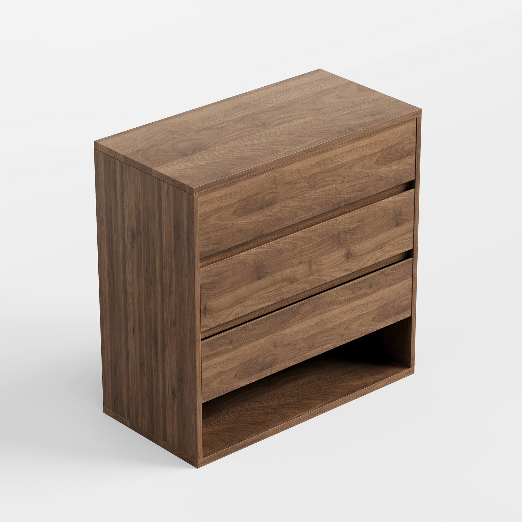 Alt View 3. luck idea - 29.52" Storage Cabinet & Decorative Cabinet, Suitable for Multiple Scenarios - Walnut color.