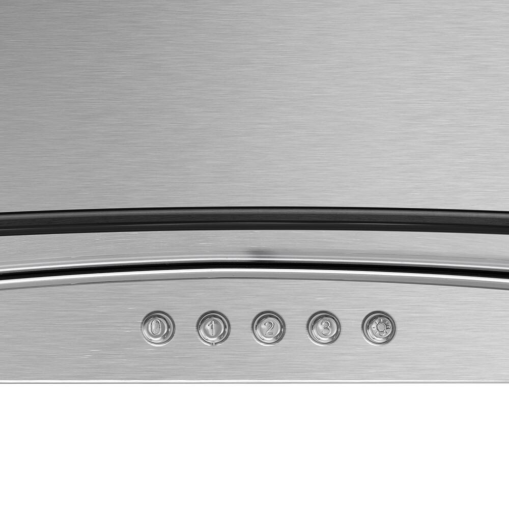 Alt View 7. Streamline - 36 in. Alfonso Convertible Wall Mount 220 CFM Range Hood, Baffle Filters, Push Button Control, LED Lights - Brushed Stainless Steel.