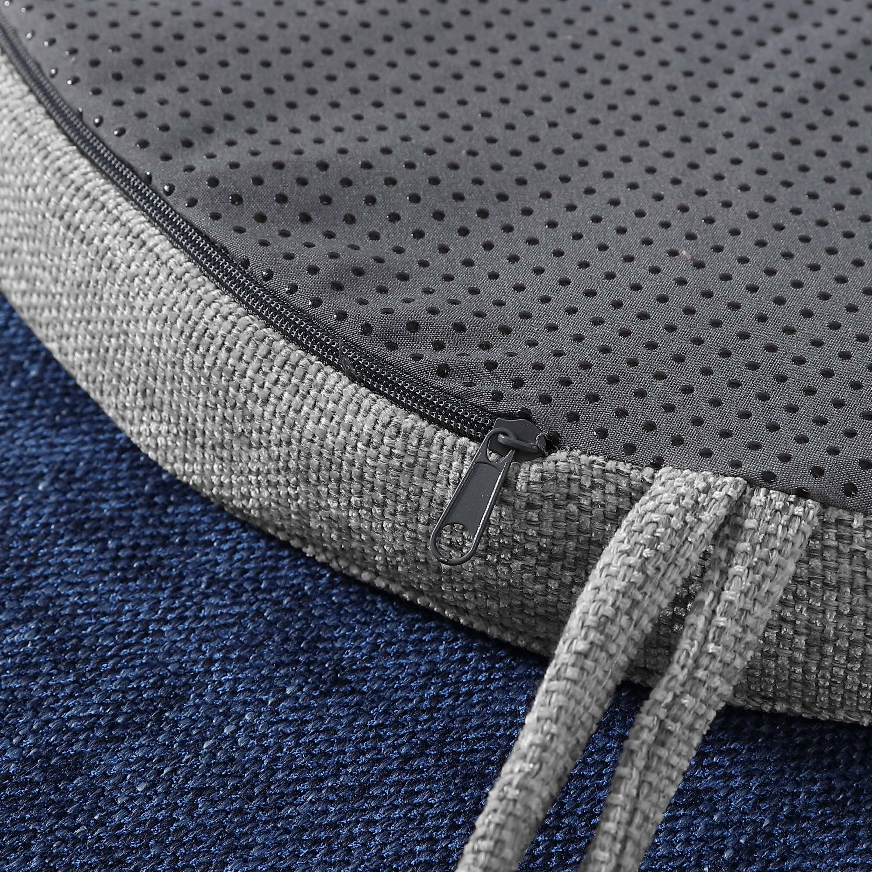 Alt View 1. Sweet Home Collection - U-Shape Molded 100% High Density Memory Foam Chair Pads With Ties, 12-Pack - Gray.