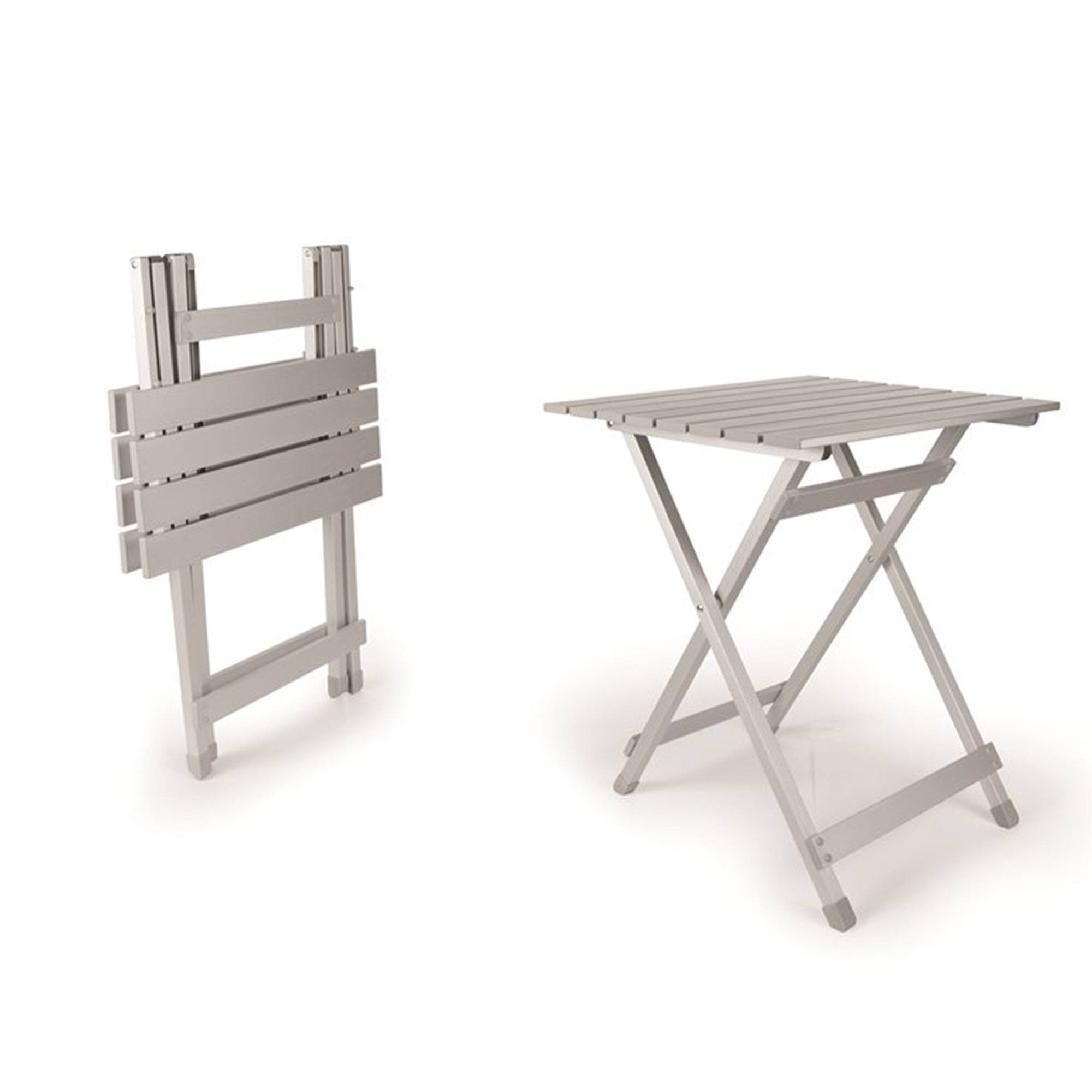 Alt View 8. Camco - Camco Large Durable Aluminum Fold Away Multi Use Outdoor Side Table, Silver - Silver.