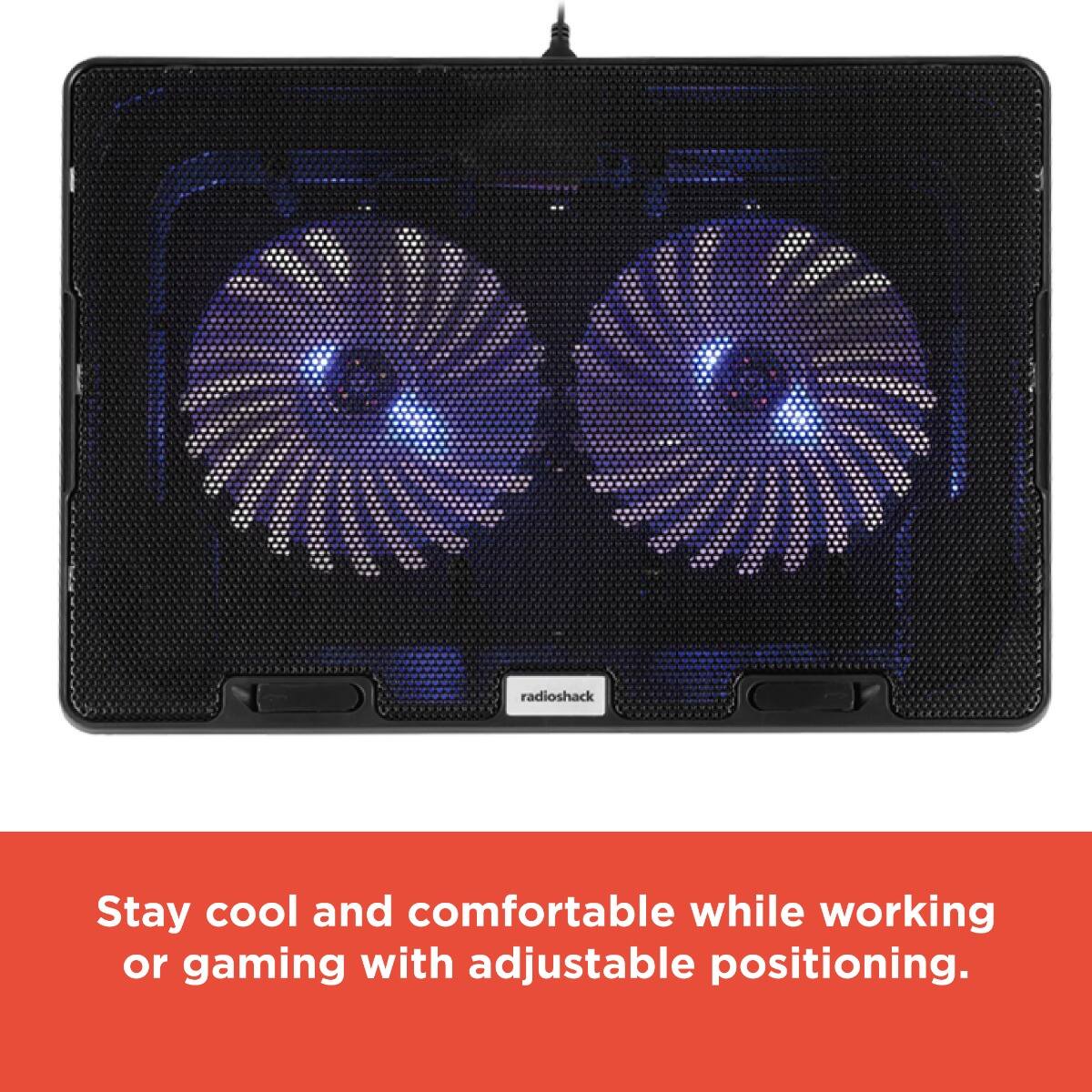Stay cool and comfortable while working or gaming with adjustable positioning.