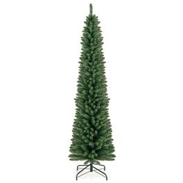 Resenkos - 7-Ft Pencil Christmas Tree - Memory Wire Branch Tips - Green