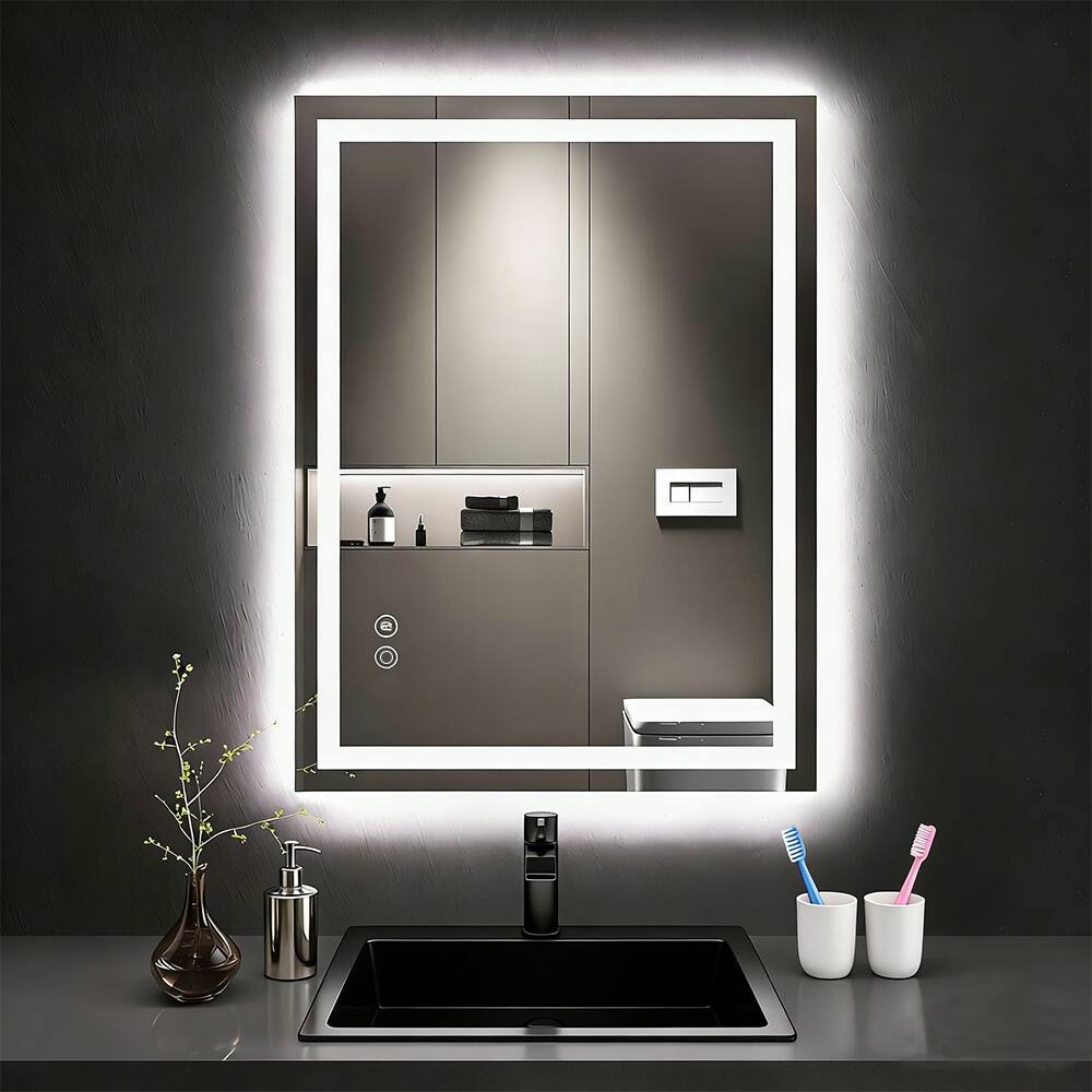 Alt View 5. Morfone - Morfone 31inch Three Color Temperature Anti Fog Shatterproof LED Wall Mounted Bathroom Mirror.