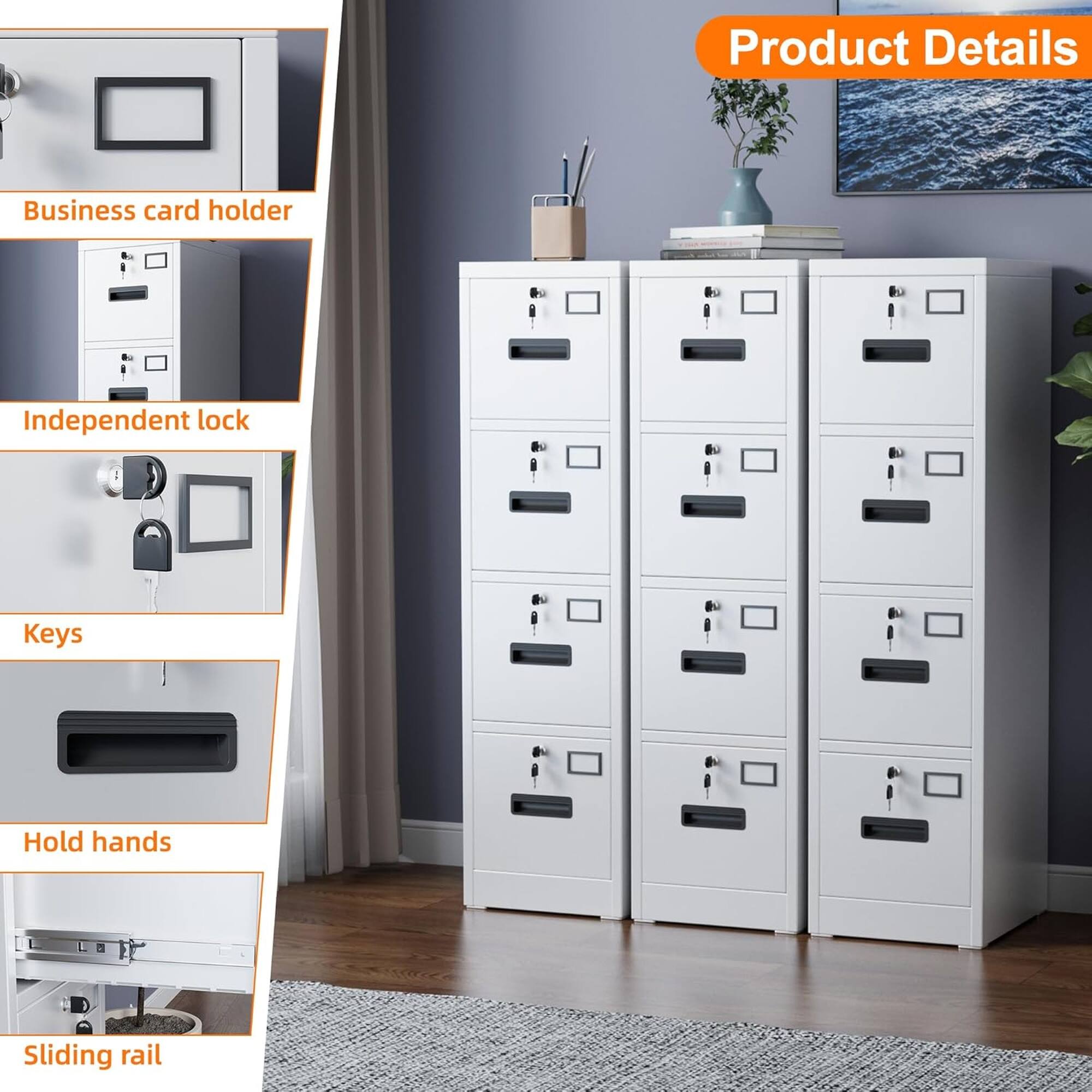 Product Details  
- Business card holder  
- Independent lock  
- Keys  
- Hold hands  
- Sliding rail