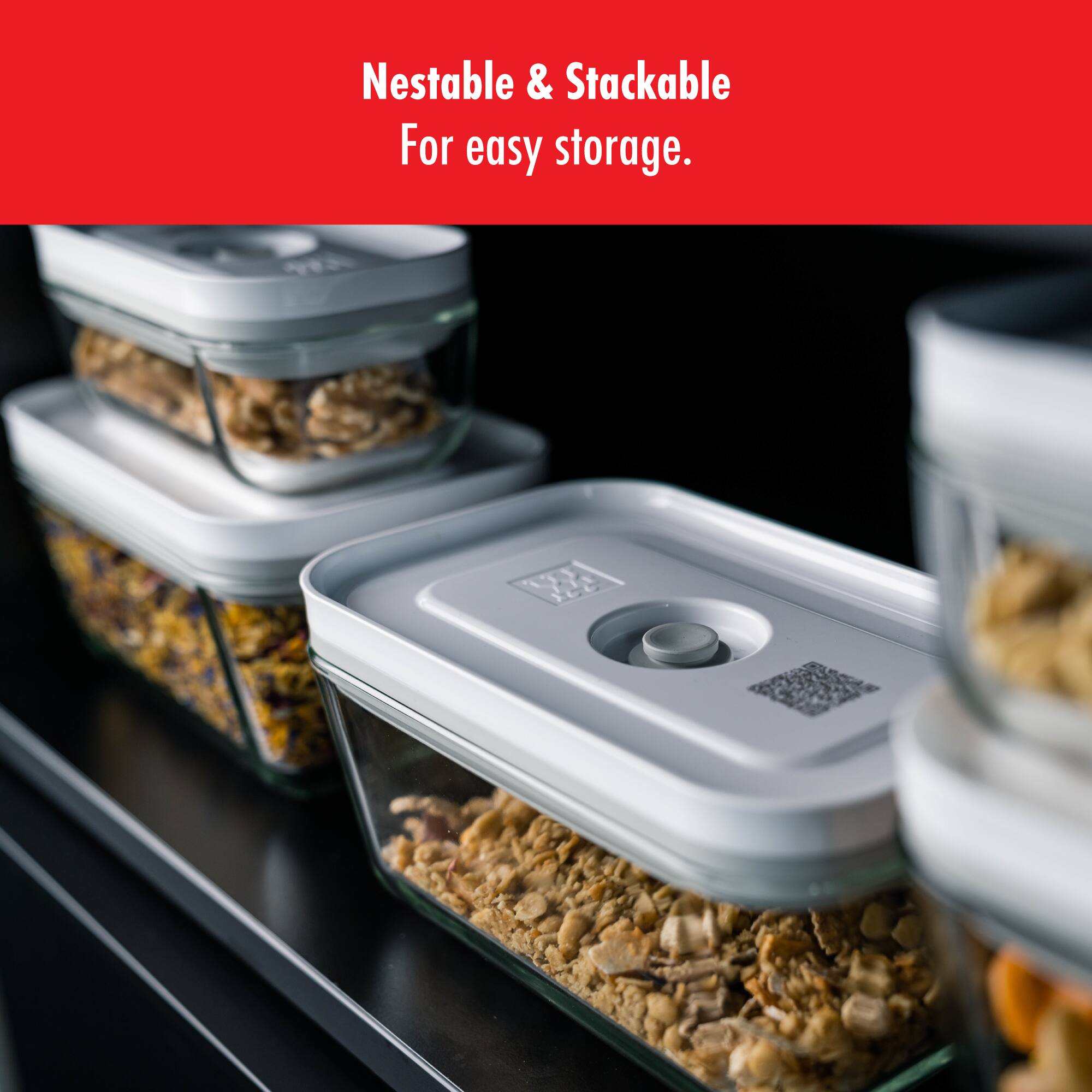 Nestable & Stackable  
For easy storage.