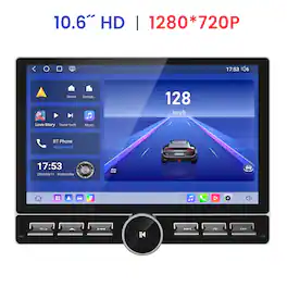 Junsun - 10.6" Android 15 carplay 2+64GB For Jeep Wrangler JK 2007-2016 Car Stereo Radio GPS Navi WIFI RDS DSP SWC FM BT - Black