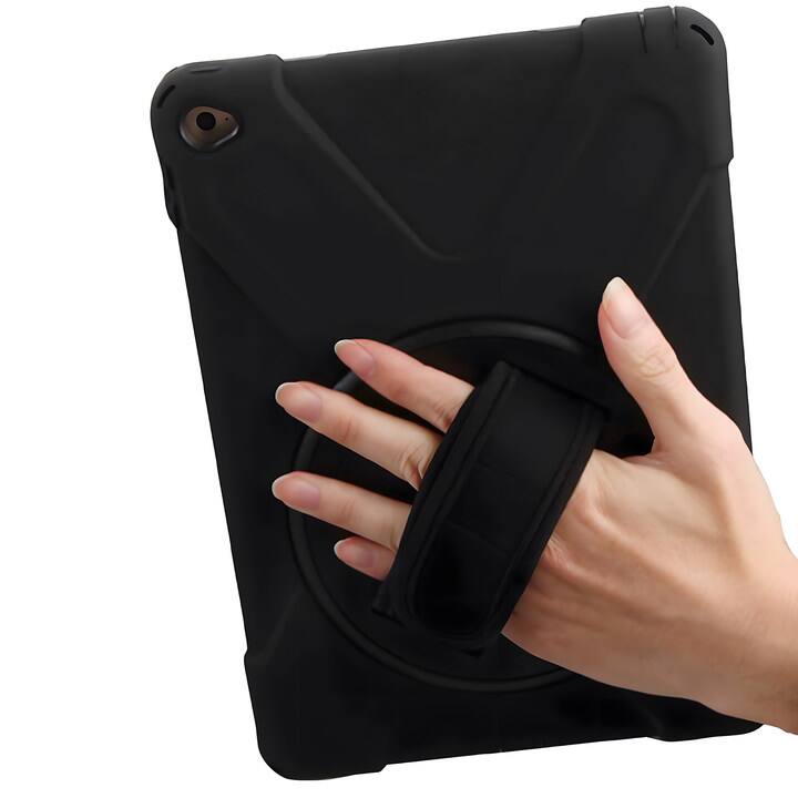 Alt View 3. Mybat - MyBat Rotatable Stand Protector Cover with Wristband for Apple iPad Air 2 (A1566,A1567) - Black - Black.