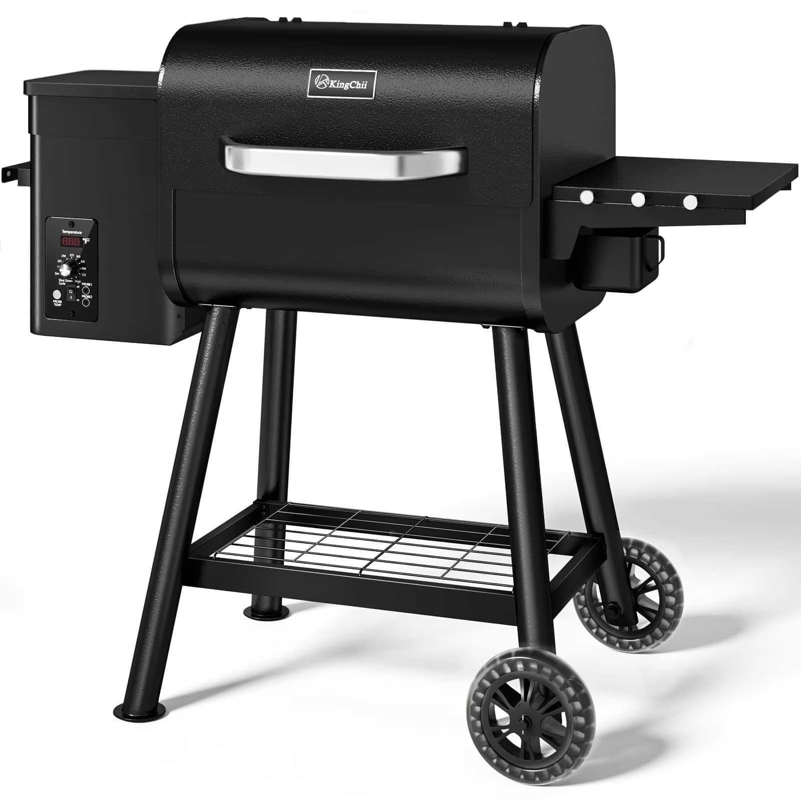 KingChii - 456-sq in Black Pellet Grill and Smoker with Side Shelf and PID Temperature Control price history on PriceWatchPro