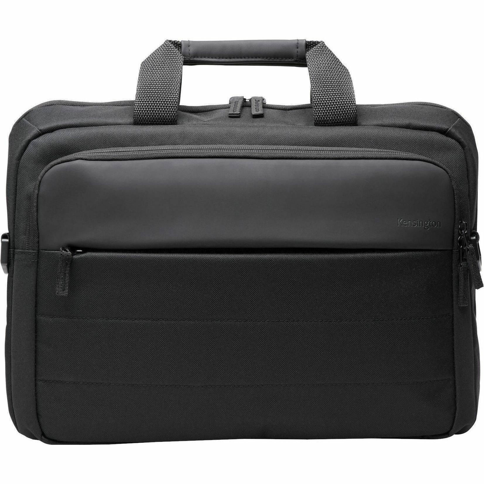 Alt View 2. Kensington - Kensington Carrying Case for 15.6" to 16" Notebook - Black - 600D Polyester, Polyurethane Exterior Material - 210D - Black.