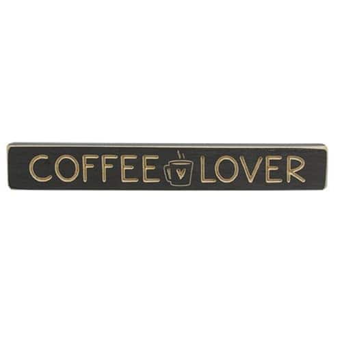BreeBe - COFFEE LOVER w/Heart Mug Engraved Block 12" - Multi