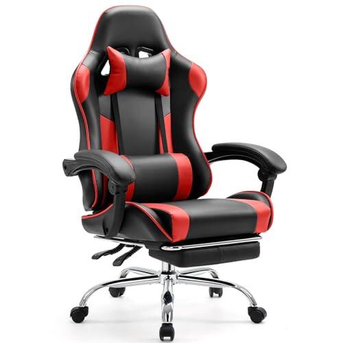 Hirose Alice Computer Video Game Desk Chair Comfy Support With Footrest ...