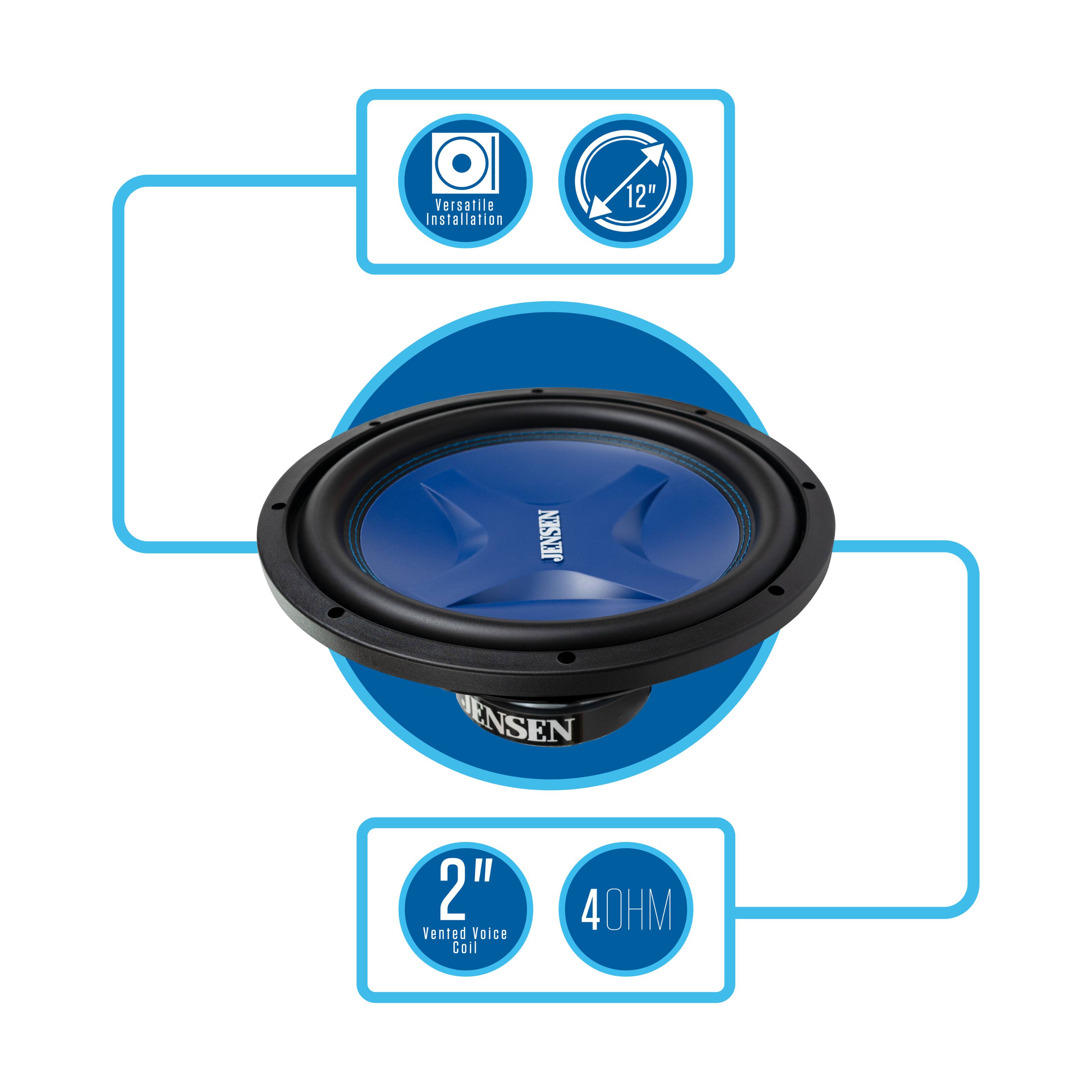 Versatile Installation  
12"  
JENSEN  
2" Vented Voice Coil  
40HM