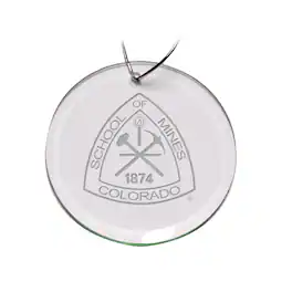 Jardine - Colorado School of Mines Orediggers 3'' Glass Round Ornament - Multicolor
