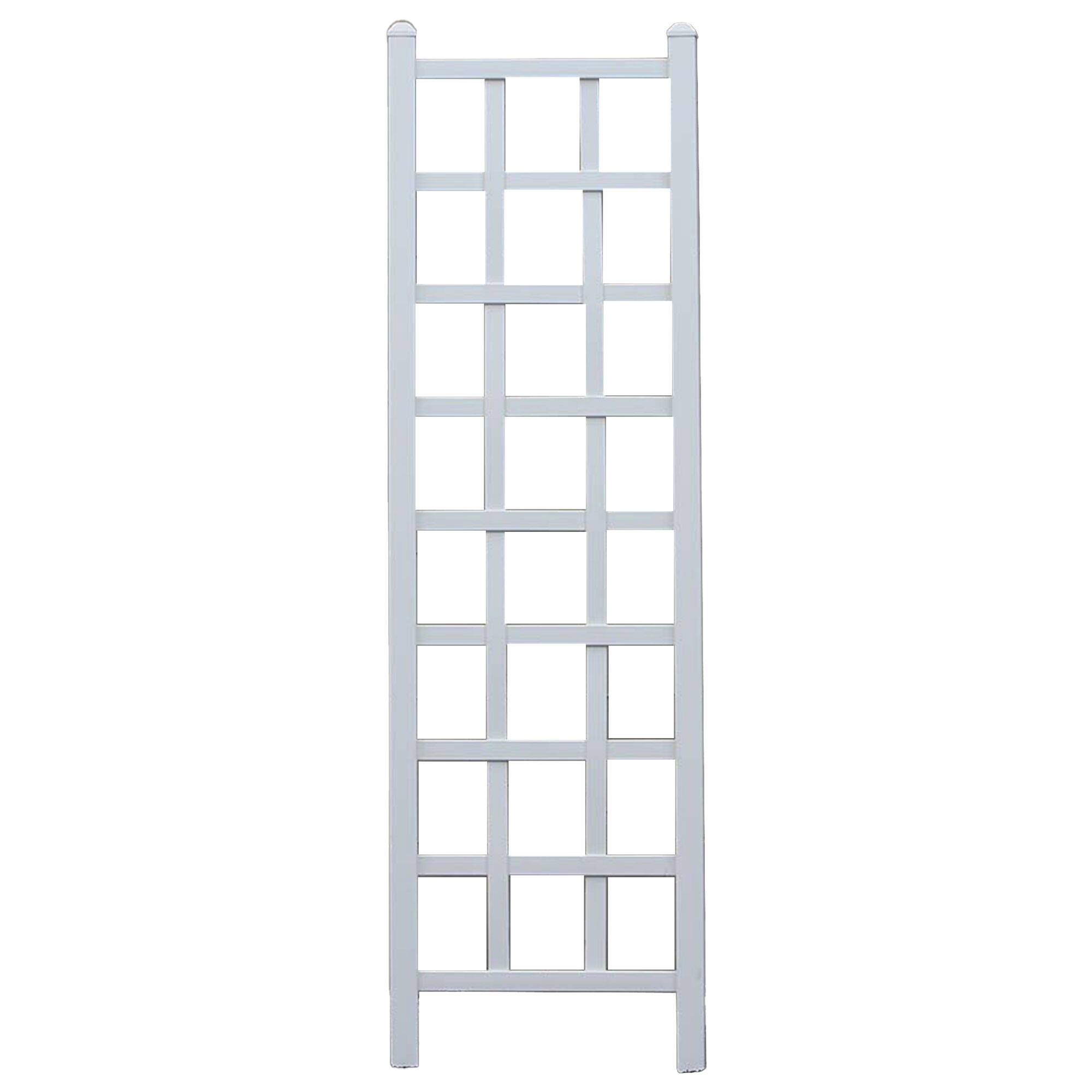 Front. Dura-Trel - Dura-Trel Providence 22 x 75 Inch PVC Vinyl Outdoor Garden Patio Trellis, White - White.