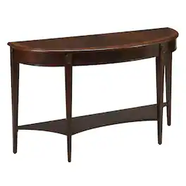 Starlight Canyon Home - Demilune Console Table, Traditional Sofa Table for Entryway or Hallway - Dark Brown