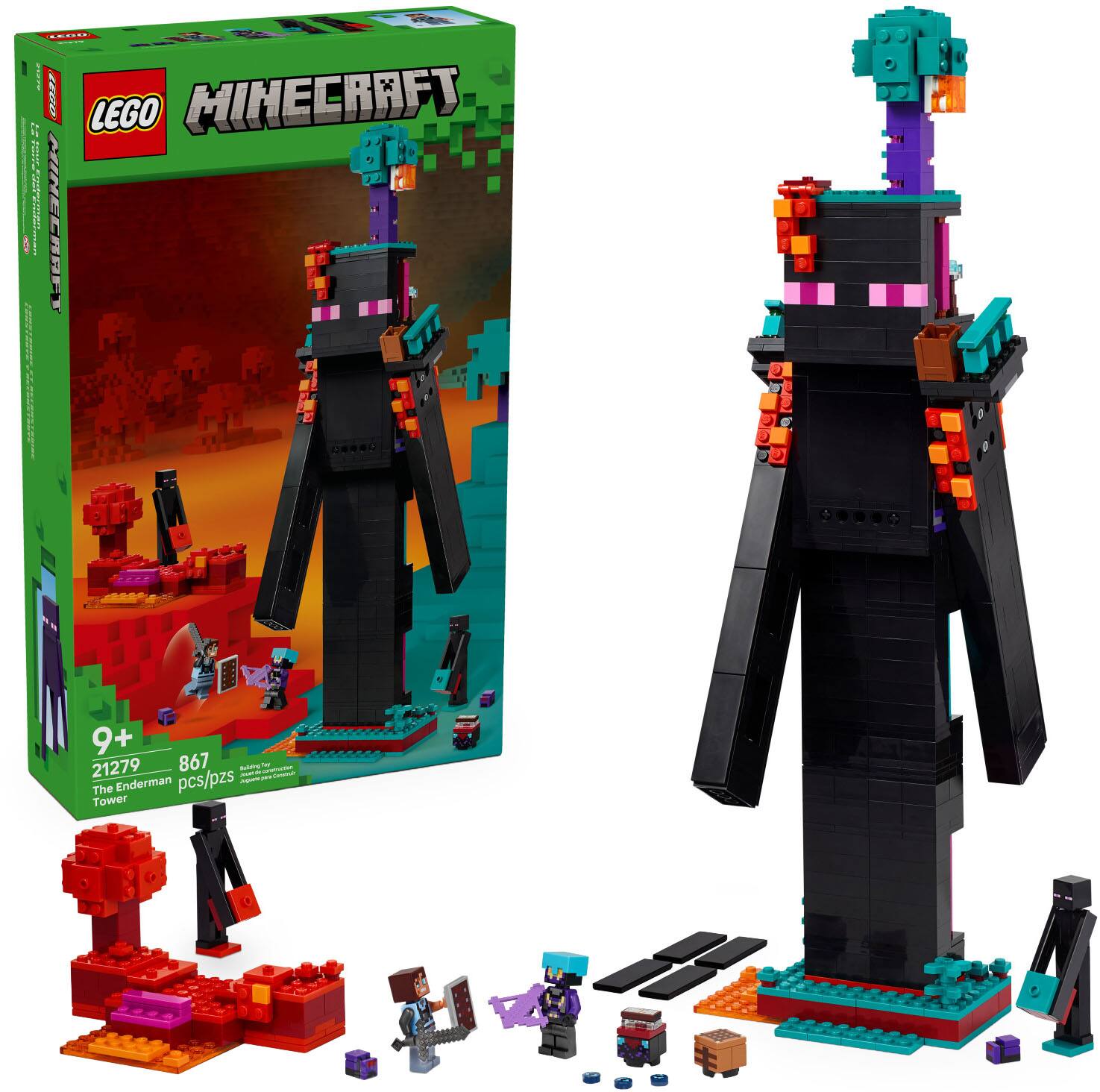 LEGO - Minecraft The Enderman Tower Toy for Kids 21279