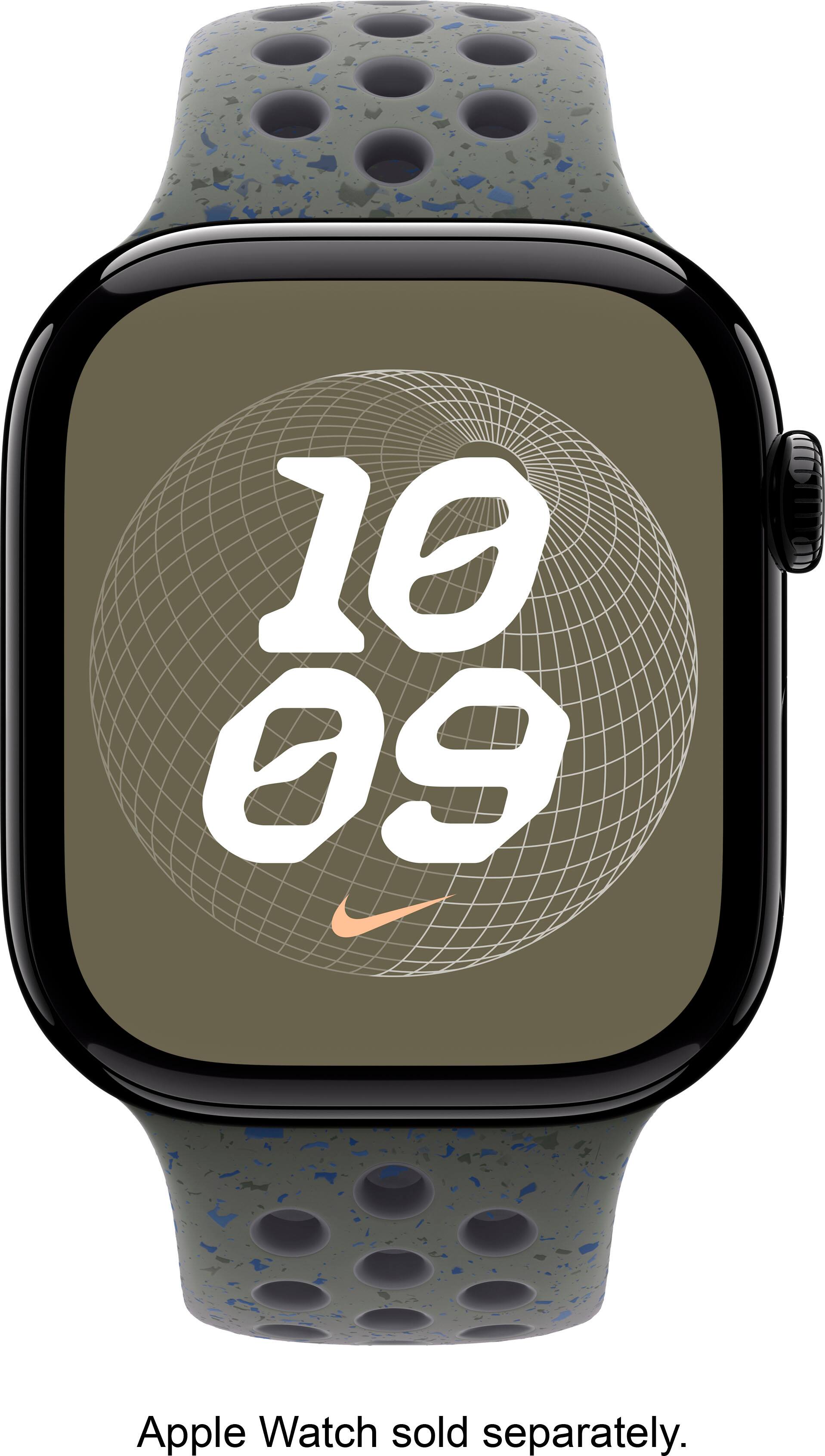 The text on the image reads "10 09 Apple Watch sold separately."