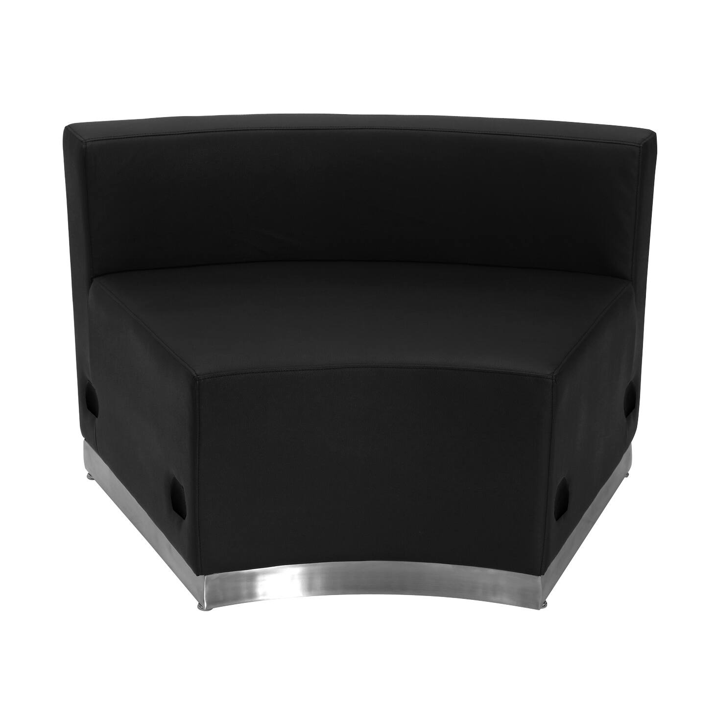 Alt View 7. Emma + Oliver - Faux Leather Modular Reception Seating Configuration, 3 Pieces - Black.