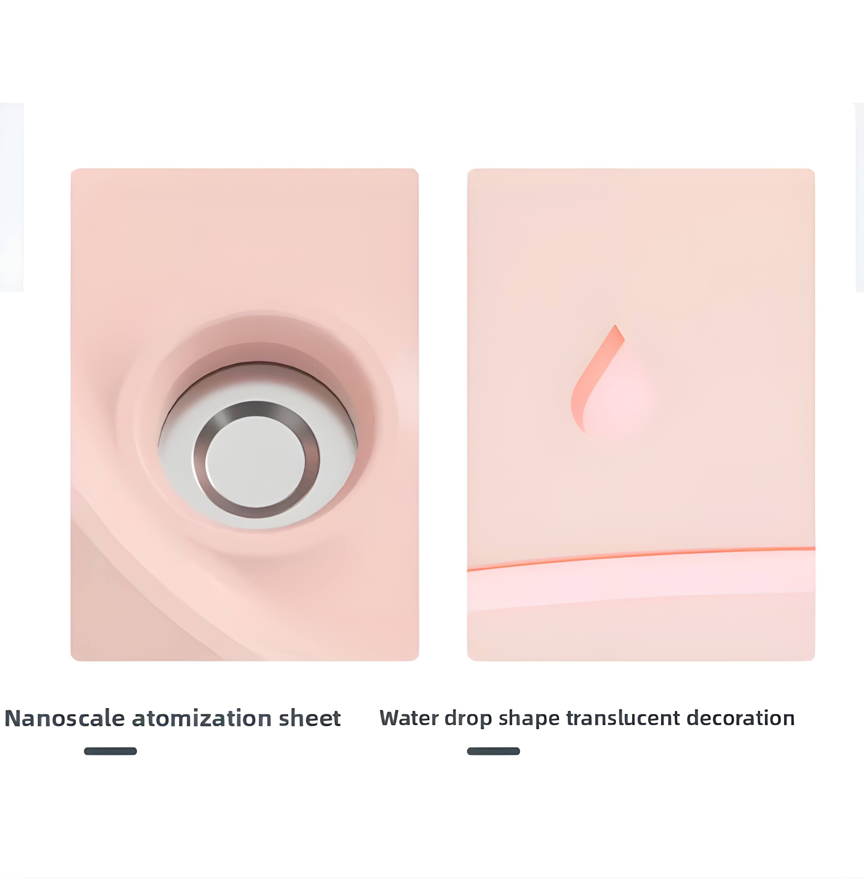 Nanoscale atomization sheet  
Water drop shape translucent decoration