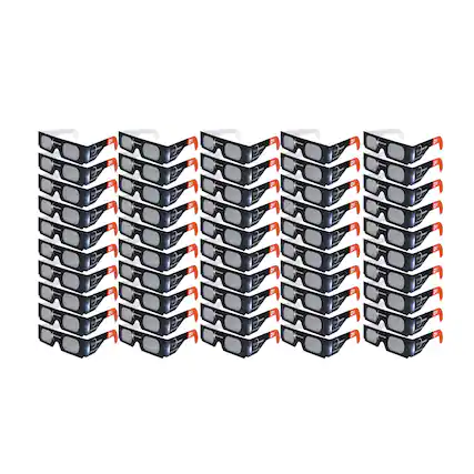 Front. Celestron - Celestron EclipSmart Safe Filter Eclipse Glasses ISO 12312-2:2015 (E) (50-Pack) - Multicolor.