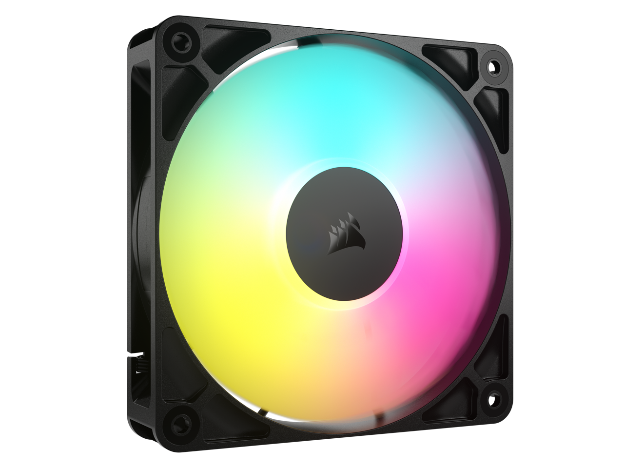 Alt View 5. CORSAIR - CORSAIR RS120 ARGB PWM Fan - Daisy-Chain PWM/ARGB - AirGuide Cooling - Magnetic Bearing - RGB.