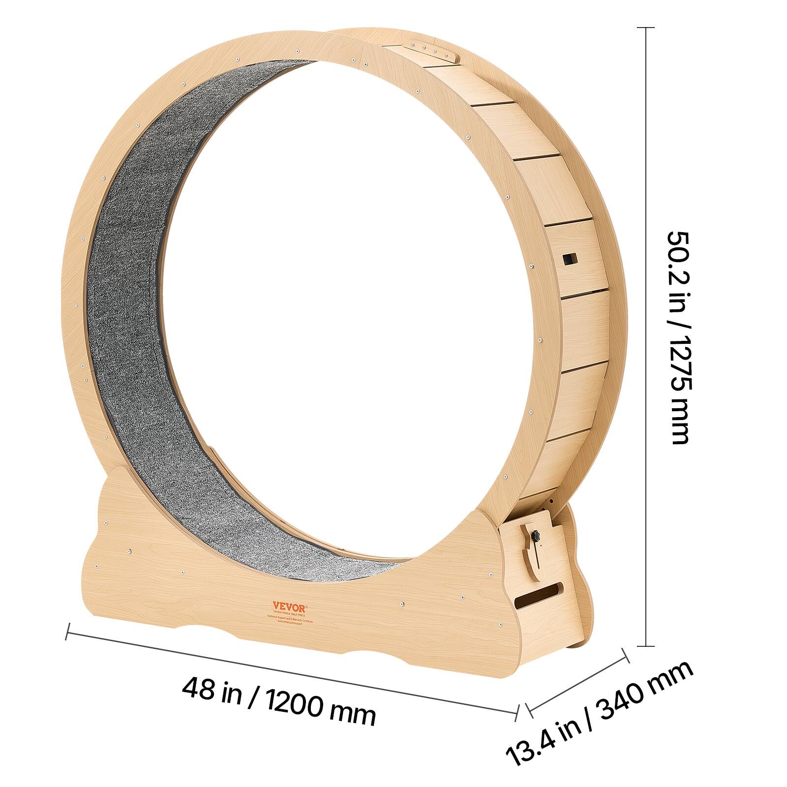 50.2 in / 1275 mm  
48 in / 1200 mm  
13.4 in / 340 mm
