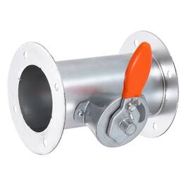 Unique Bargains - 5 Inch Duct Backdraft Damper, Manual Adjustment Airflow Volume Damper with Both End Flange for HVAC Ventilation Systems - Silver