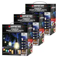 MONSTER SMART LIGHTING PREMIUM SMART STRING LIGHTS MULTICOLOR MULTIWHITE (RGBIC+WW)
24FT 12 LED LIGHTS
Features:
- APP CONTROL, VOICE CONTROL
- SOUND REACTIVE RGBIC FLOW
- ALL WEATHER DURABLE
- SCHEDULED ON/OFF
- CONNECT UP TO 36 LIGHTS FOR 72FT OF LIGHTING
- COMPATIBLE WITH Alexa, Google Assistant, and IFTTT
Monster Smart Lighting Premium Smart String Lights Multicolor Multiwhite (RGBIC+WW)
24FT 12 LED Lights
Monster Smart Lighting Premium Smart String Lights Multicolor Multiwhite (RGBIC+WW)
24FT 12 LED Lights
Monster Smart Lighting Premium Smart String Lights Multicolor Multiwhite (RGBIC+WW)
24FT 12 LED Lights
Monster Smart Lighting Premium Smart String Lights Multicolor Multiwhite (RGBIC+WW)
24FT 12 LED Lights
Monster Smart Lighting Premium Smart String Lights Multicolor Multiwhite (RGBIC+WW)
24FT 12 LED Lights
Monster Smart Lighting Premium Smart String Lights Multicolor Multiwhite (RGBIC+WW)